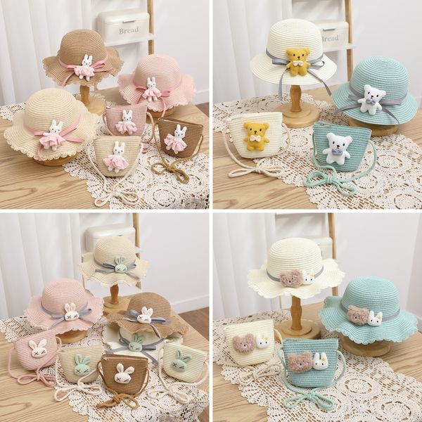 wide brim hats bucket hats summer straw bucket hat for kids girls children's sun hat visor cap and crossbody bag set cute baby girls be, Blue;gray
wide brim hats bucket hats summer straw bucket hat for kids girls children's sun hat visor cap and crossbody bag set cute baby girls be, Blue;gray