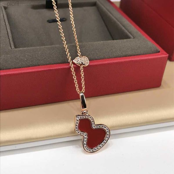 18k plated gold pendant necklace classic steel diamonds bottle gourd necklaces women luck designer jewelry 45, Silver
18k plated gold pendant necklace classic steel diamonds bottle gourd necklaces women luck designer jewelry 45, Silver