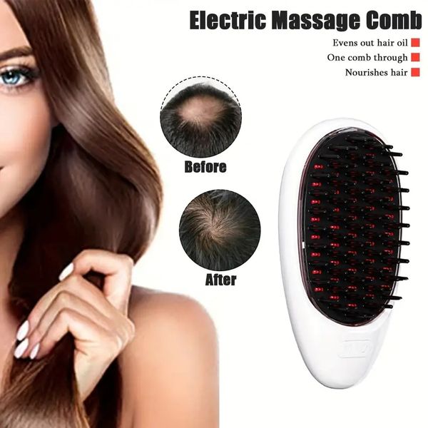 1pc household portable electric massage comb with red & blue light & hair straightener - get salon-quality results at home, Black
1pc household portable electric massage comb with red & blue light & hair straightener - get salon-quality results at home, Black