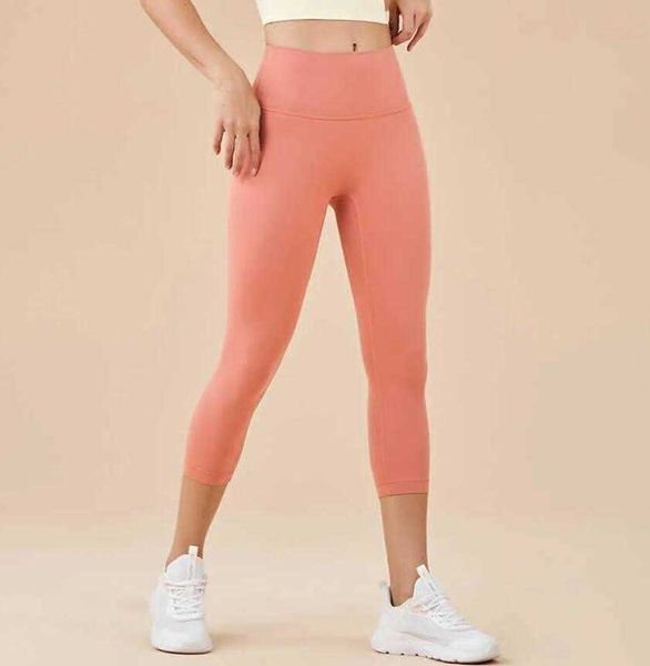 lu-27 high waist capris yoga pants women's back pocket nude sports fitness gym leggings running exercise tights, White;red
lu-27 high waist capris yoga pants women's back pocket nude sports fitness gym leggings running exercise tights, White;red