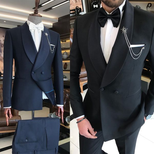 shawl lapel men wedding suits 2 pieces slim fit groom wear prom party double breasted tuxedos custom made blazer with pants, Black;gray
shawl lapel men wedding suits 2 pieces slim fit groom wear prom party double breasted tuxedos custom made blazer with pants, Black;gray