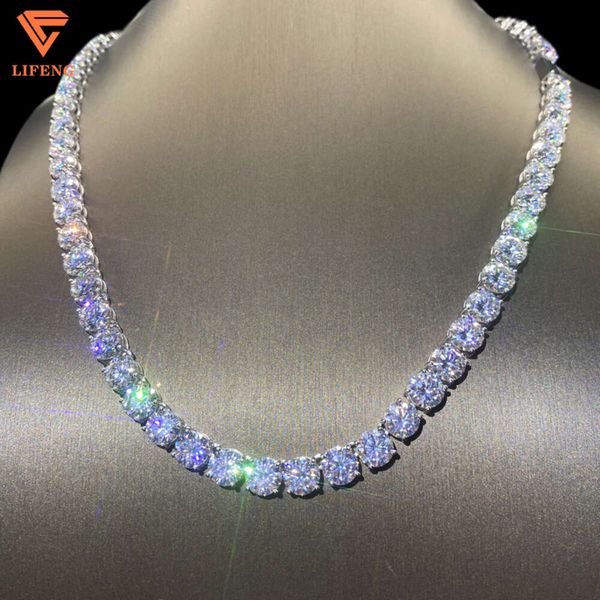 pass diamond tester large stock hip hop jewelry 8.0mm vvs moissanite diamond sier iced out tennis chain necklaces, Silver
pass diamond tester large stock hip hop jewelry 8.0mm vvs moissanite diamond sier iced out tennis chain necklaces, Silver