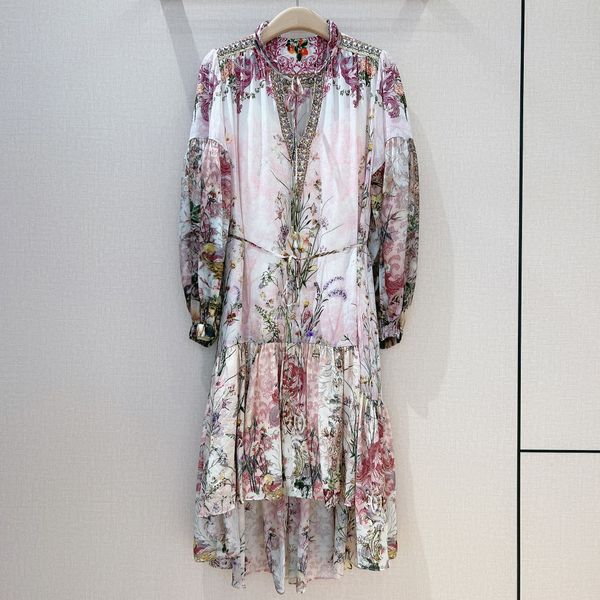 australian designer dress silk long sleeve floral printed handmade crystal hi-lo mini dress, Black;gray
australian designer dress silk long sleeve floral printed handmade crystal hi-lo mini dress, Black;gray