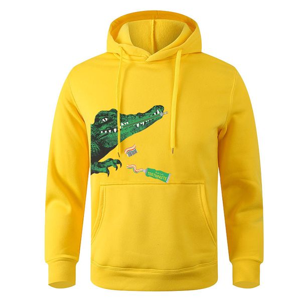 men's hoodies crocodile brushing teeth print vintage old winter pullover keep warm casual multiple high street niche style unisex, Black
men's hoodies crocodile brushing teeth print vintage old winter pullover keep warm casual multiple high street niche style unisex, Black