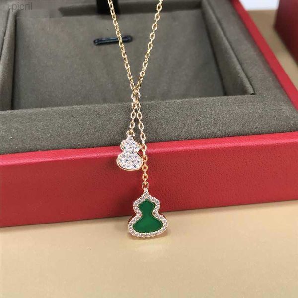 jewelry pendant necklace classic steel diamonds bottle gourd necklaces 18k gold plated women luckn8848, Silver
jewelry pendant necklace classic steel diamonds bottle gourd necklaces 18k gold plated women luckn8848, Silver