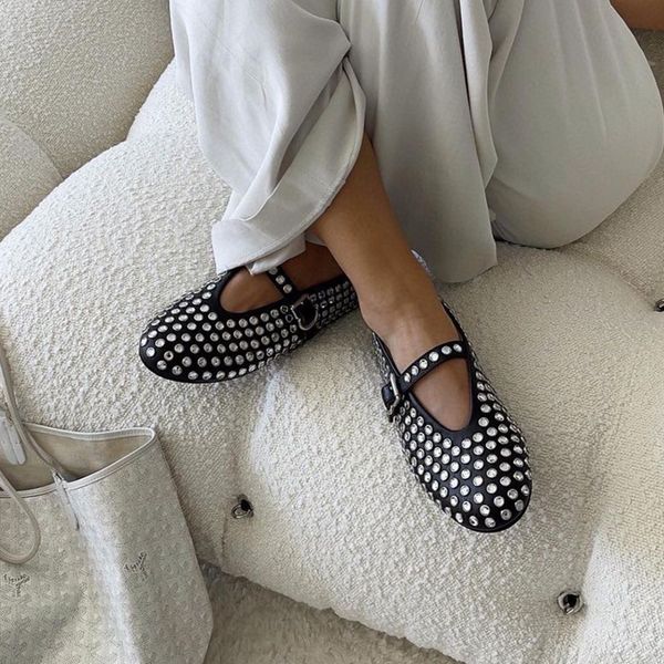 ballet dress shoes luxury designer cut outs rhinestone cowskin womens loafers classic leather flat heels rubber sole comfortable dancing sho, Black
ballet dress shoes luxury designer cut outs rhinestone cowskin womens loafers classic leather flat heels rubber sole comfortable dancing sho, Black