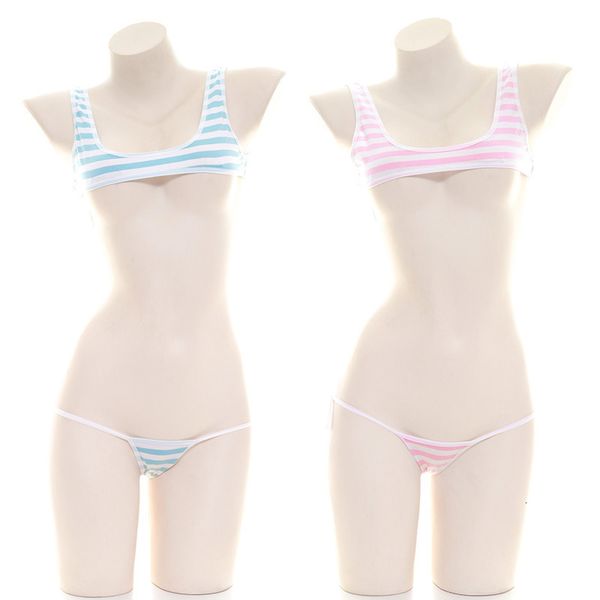 set women cotton stripe print bikini camisoles japanese lingerie lolita swimsuit erotic costumes bra underwear stocking 230815, Red;black
set women cotton stripe print bikini camisoles japanese lingerie lolita swimsuit erotic costumes bra underwear stocking 230815, Red;black
