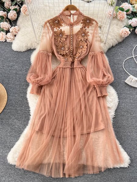 basic casual dresses spring fashion mesh crochet patchwork lace puff sleeves swing dress for women 3d flowers party slim long dresses 230816, Black;gray
basic casual dresses spring fashion mesh crochet patchwork lace puff sleeves swing dress for women 3d flowers party slim long dresses 230816, Black;gray