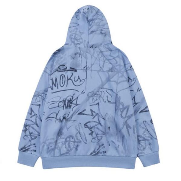hip hop zipper hoodie coat embroidery graffiti graphic print zip sweatshirt oversize hooded coat, Black
hip hop zipper hoodie coat embroidery graffiti graphic print zip sweatshirt oversize hooded coat, Black