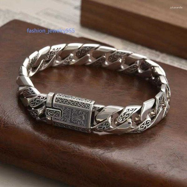 chain link bracelets deepforest silver color eternal vine cuban chain european personality men's hip-hop accessories trend domineering, Black
chain link bracelets deepforest silver color eternal vine cuban chain european personality men's hip-hop accessories trend domineering, Black