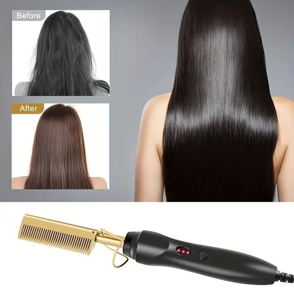 2 in 1 comb straightener electric hair straightener curler multi-purpose electric straight hair comb comb, Black
2 in 1 comb straightener electric hair straightener curler multi-purpose electric straight hair comb comb, Black