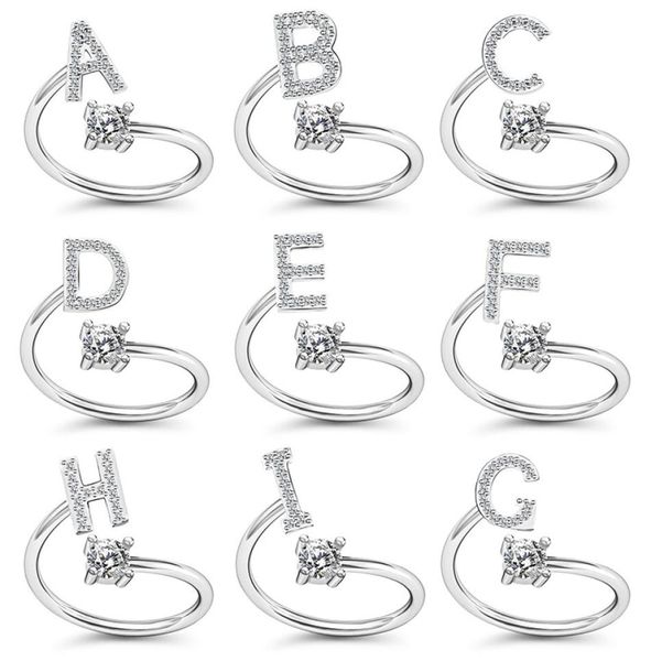 gold color initials az letter alphabet adjustable opening rhinestone finger rings for women party wedding gift jewelry6683068, Silver
gold color initials az letter alphabet adjustable opening rhinestone finger rings for women party wedding gift jewelry6683068, Silver