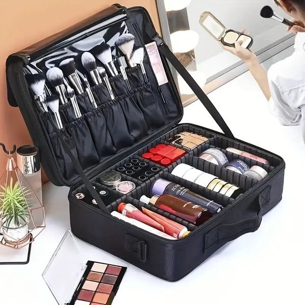 travel makeup bag for women, makeup case suitcase portable artist storage bag with adjustable dividers for cosmetics makeup brushes toiletry
travel makeup bag for women, makeup case suitcase portable artist storage bag with adjustable dividers for cosmetics makeup brushes toiletry