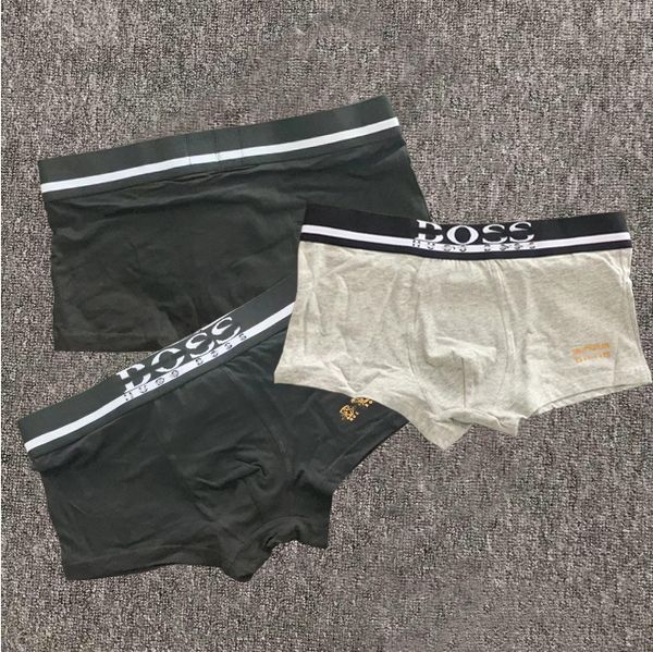 brand underwear breathable modern gravity belt underwear men's underwear letter boxer underwear#11, Black;white
