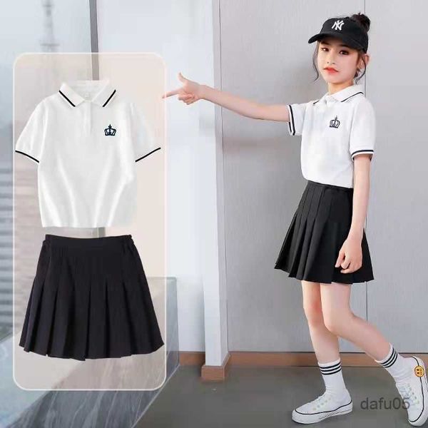 clothing sets youth girls clothing suits chidlren summer shirt short sleeve +pleated skirt 2pcs sets student kids loungewear r230816, White
clothing sets youth girls clothing suits chidlren summer shirt short sleeve +pleated skirt 2pcs sets student kids loungewear r230816, White