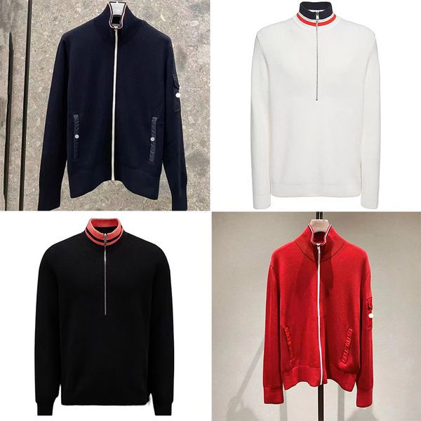 2023 designer men hoodies women's embroidered badge half high neck knit sweater for couples loose casual warmth thin cardigan jacket to, Black
2023 designer men hoodies women's embroidered badge half high neck knit sweater for couples loose casual warmth thin cardigan jacket to, Black