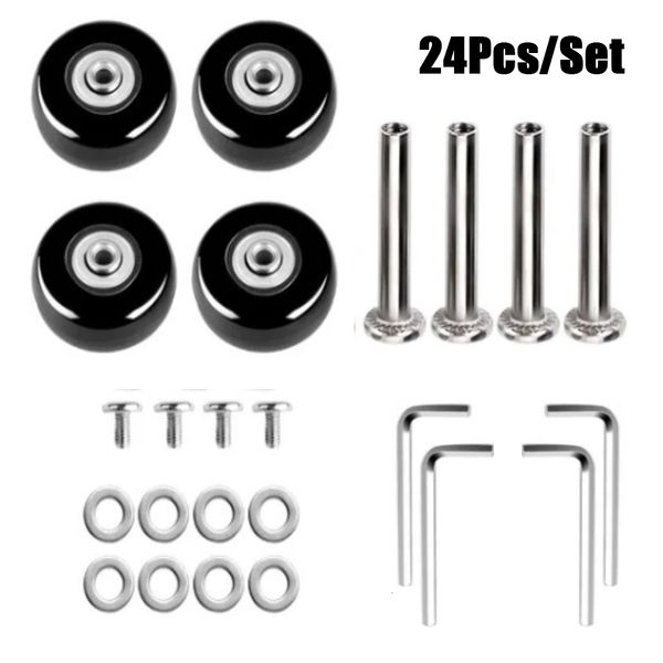 bag parts accessories 24pcs/set suitcase parts axles dia40mm/50mm/60mm silent travel luggage wheels casters repair replacement axles repair, Black
bag parts accessories 24pcs/set suitcase parts axles dia40mm/50mm/60mm silent travel luggage wheels casters repair replacement axles repair, Black
