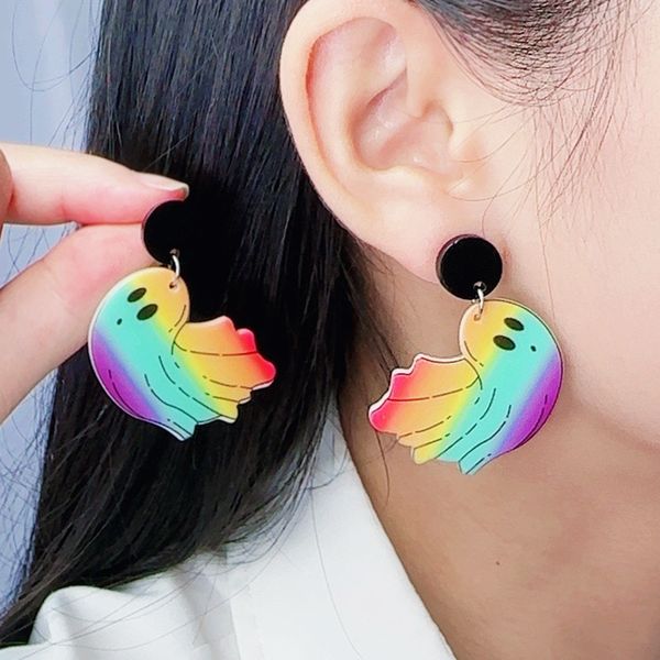 halloween rainbow ghost print acrylic earrings cartoon cute mushroom ghost earrings earrings female earrings, Silver
halloween rainbow ghost print acrylic earrings cartoon cute mushroom ghost earrings earrings female earrings, Silver