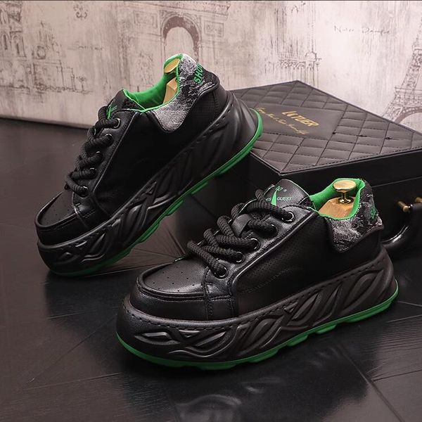 men's shoes 2023 new thick soles casual shoes comfortable with breathable fashion small white shoes platform sneakers 1aa33, Black
men's shoes 2023 new thick soles casual shoes comfortable with breathable fashion small white shoes platform sneakers 1aa33, Black