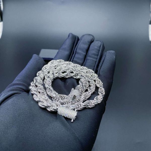 2023 hip hop sterling sier lab diamond vvs moissanite clasp 6mm rope chain necklace for men jewelry, Silver
2023 hip hop sterling sier lab diamond vvs moissanite clasp 6mm rope chain necklace for men jewelry, Silver