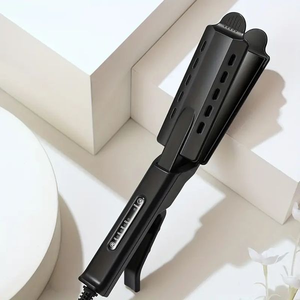 ceramic tourmaline ionic flat iron hair straightener and curler for women - smooth and shiny hair with long-lasting results, Black
ceramic tourmaline ionic flat iron hair straightener and curler for women - smooth and shiny hair with long-lasting results, Black