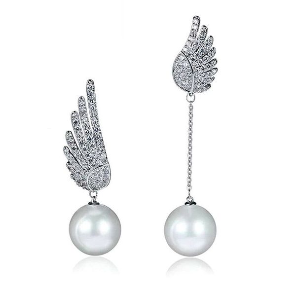 fashion lady angel wings crystal artificial pearl pendant asymmetrical earrings earrings marketing gift, Golden
fashion lady angel wings crystal artificial pearl pendant asymmetrical earrings earrings marketing gift, Golden
