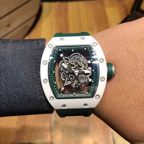 luxury wristwatch richa milles wine barrel watch rm055 2824 automatic mechanical ceramic case green tape men's es
luxury wristwatch richa milles wine barrel watch rm055 2824 automatic mechanical ceramic case green tape men's es