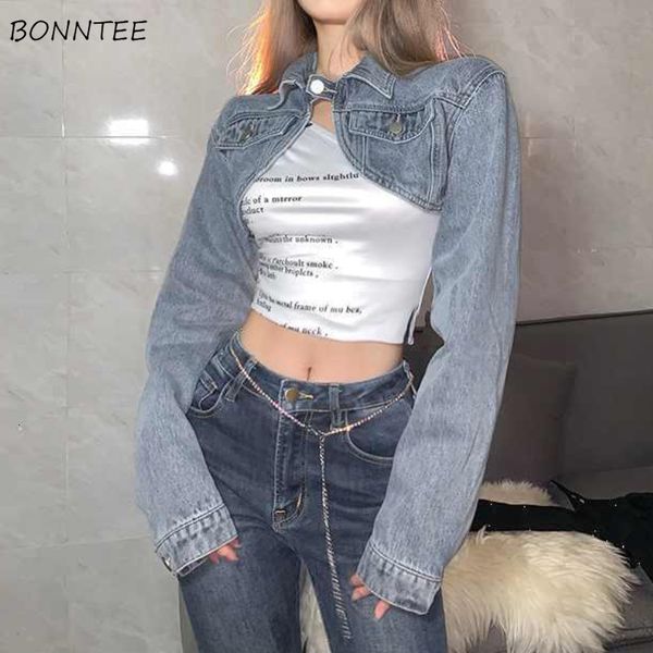 womens jackets cropped jackets women chaqueta mujer design outwear slim bf single button streetwear retro denim allmatch chic ins cozy 23081, Black;brown
womens jackets cropped jackets women chaqueta mujer design outwear slim bf single button streetwear retro denim allmatch chic ins cozy 23081, Black;brown