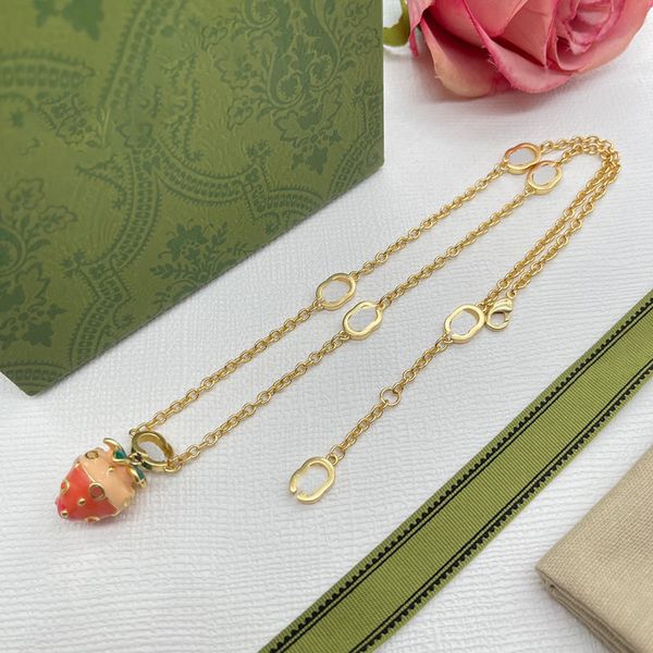 ladies classy necklace 18k gold plated sweet gemstone strawberry pendant simple classic vogue luxury party jewelry, Silver
ladies classy necklace 18k gold plated sweet gemstone strawberry pendant simple classic vogue luxury party jewelry, Silver