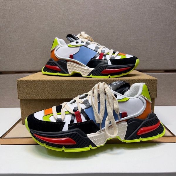 designer casual men's shoes leather stitching color thick sole fashion sneakers outdoor walking jogging shoes, Black
designer casual men's shoes leather stitching color thick sole fashion sneakers outdoor walking jogging shoes, Black