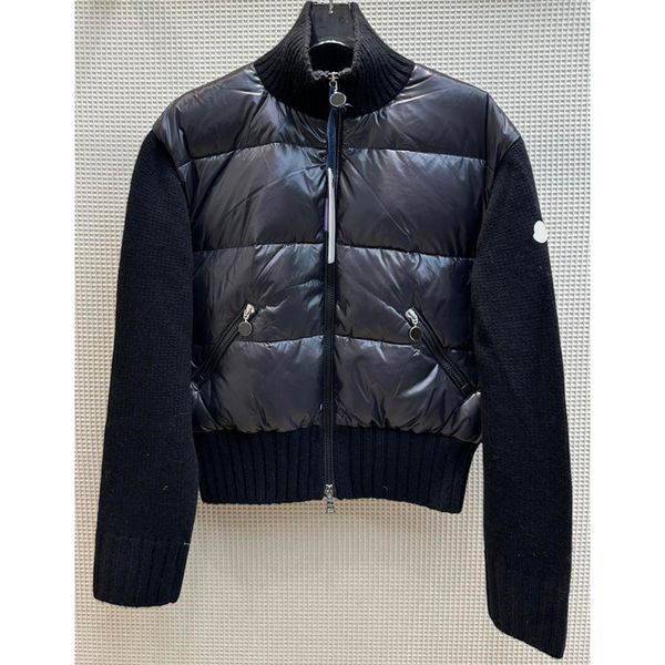 8.16 fashion letter embroidery badge wool knitted long sleeve zipper keep warm goose down coat women, Black
8.16 fashion letter embroidery badge wool knitted long sleeve zipper keep warm goose down coat women, Black