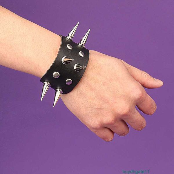 6j8j bracelet bangle punk style gothic personalized long rivet pointed double row leather pu jewelry, Black
6j8j bracelet bangle punk style gothic personalized long rivet pointed double row leather pu jewelry, Black