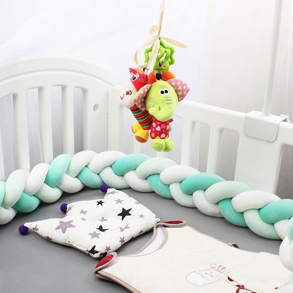 bed rails baby bedside protector knotted 3 braided pillow green white light green 230816
bed rails baby bedside protector knotted 3 braided pillow green white light green 230816