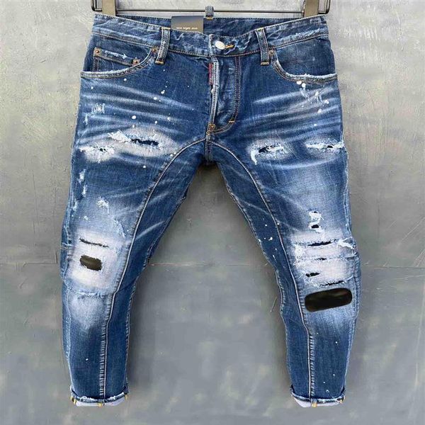 20ss explosion models micro-elastic cloth european and american fashion street brand d2 jeans men's quality wash the latest p2283, Blue
20ss explosion models micro-elastic cloth european and american fashion street brand d2 jeans men's quality wash the latest p2283, Blue