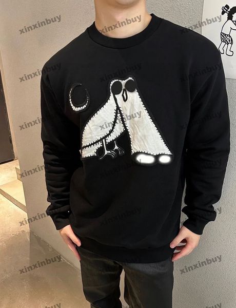 xinxinbuy men women designer sweatshirt bird patch letter embroidery sweater gray blue black white m-2xl, Black;brown
xinxinbuy men women designer sweatshirt bird patch letter embroidery sweater gray blue black white m-2xl, Black;brown