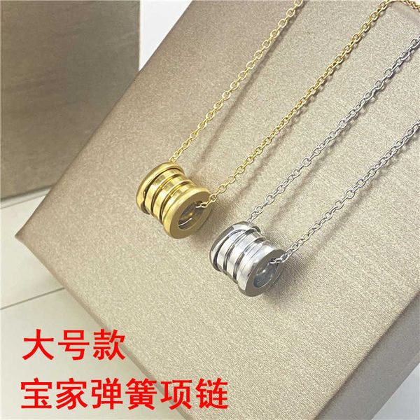 

Fashion Bvlgr jewelry brand designer women's accessories Pendant British Titanium Steel Rose Gold Necklace Female Creative Text Mother Collar Chain Jewelry