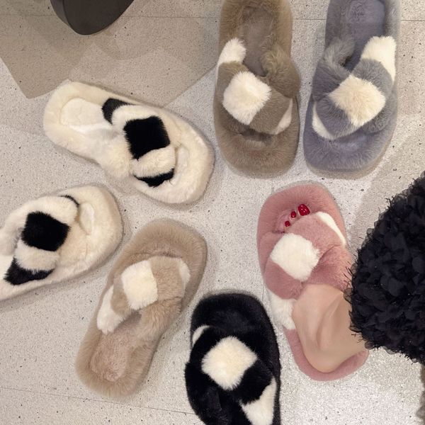 large size 35-42 fluffy slippers women autumn and winter new square head color match cross fleece thick sole warm heightening fur slipper, Black
large size 35-42 fluffy slippers women autumn and winter new square head color match cross fleece thick sole warm heightening fur slipper, Black