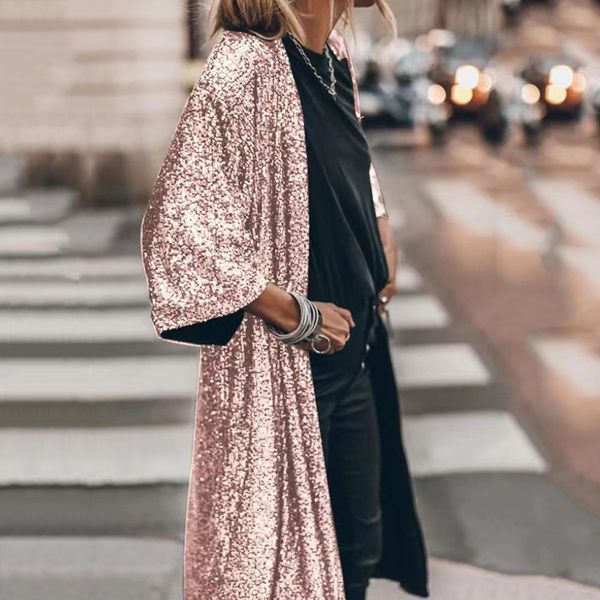 women's jackets classic loose outerwear soft women shiny sequins mid-length cape jacket solid color skin-touch gown cape streetwear 230, Black;brown
women's jackets classic loose outerwear soft women shiny sequins mid-length cape jacket solid color skin-touch gown cape streetwear 230, Black;brown