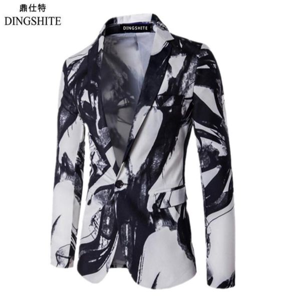 dngshite autumn and winter men039s fashion suit casual coat print jacket 2203106925519, White;black
dngshite autumn and winter men039s fashion suit casual coat print jacket 2203106925519, White;black