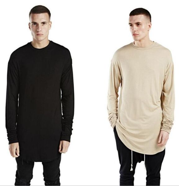 new men hipster tshirt street long sleeve shirt kpop oversized plain elongated curved hem tee 3025406, White;black
new men hipster tshirt street long sleeve shirt kpop oversized plain elongated curved hem tee 3025406, White;black