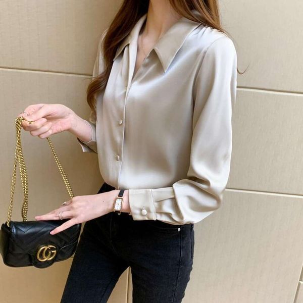 office worker shirt interview wear workplace light mature style womens clothing satin mercerized high end, White
office worker shirt interview wear workplace light mature style womens clothing satin mercerized high end, White