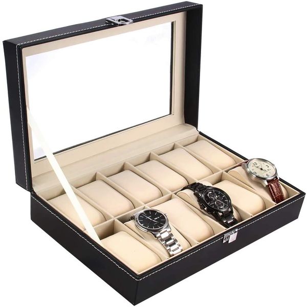 jewelry boxes watch storage box 12/10/6 slot display case real glass pu leather watch box display case jewelry organizer with glass 230816, Black;white
jewelry boxes watch storage box 12/10/6 slot display case real glass pu leather watch box display case jewelry organizer with glass 230816, Black;white