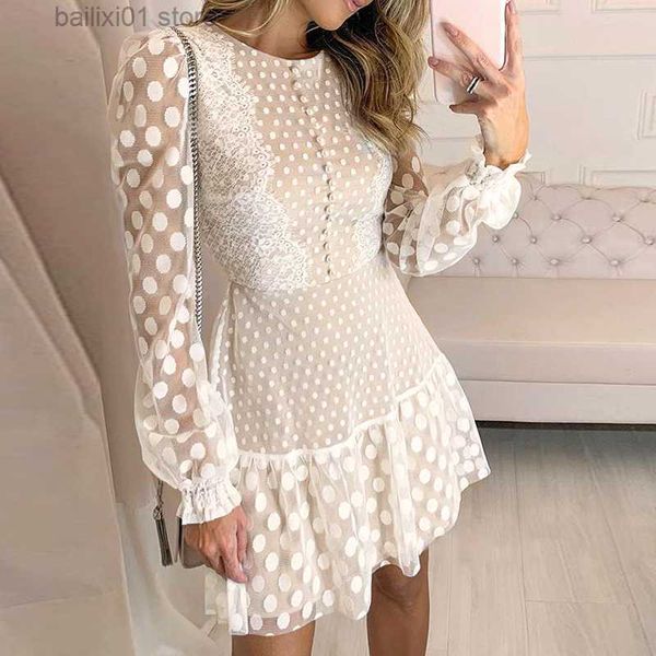 basic casual dresses spring mesh lace dresses women vintage embroidery polka dot short party dress elegant button ruffle dresses t230817, Black;gray
basic casual dresses spring mesh lace dresses women vintage embroidery polka dot short party dress elegant button ruffle dresses t230817, Black;gray