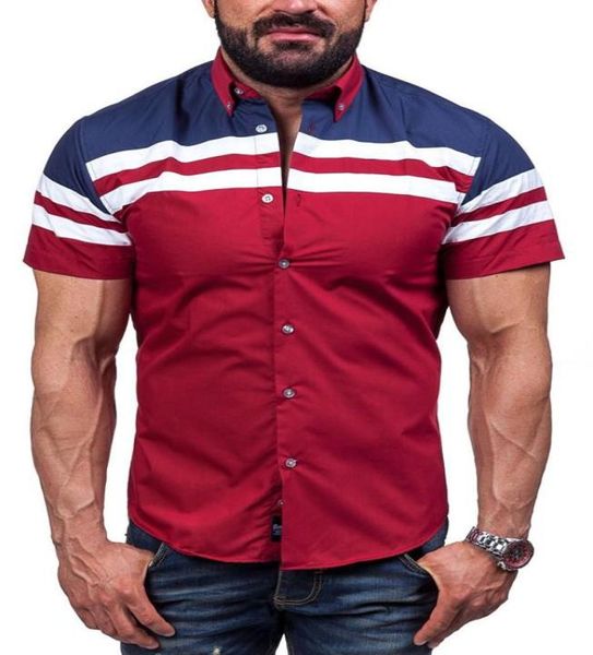 summer male american style shirts for mens fashion casual short sleeved shirts wine red men clothing m4xl1184373, White;black
summer male american style shirts for mens fashion casual short sleeved shirts wine red men clothing m4xl1184373, White;black