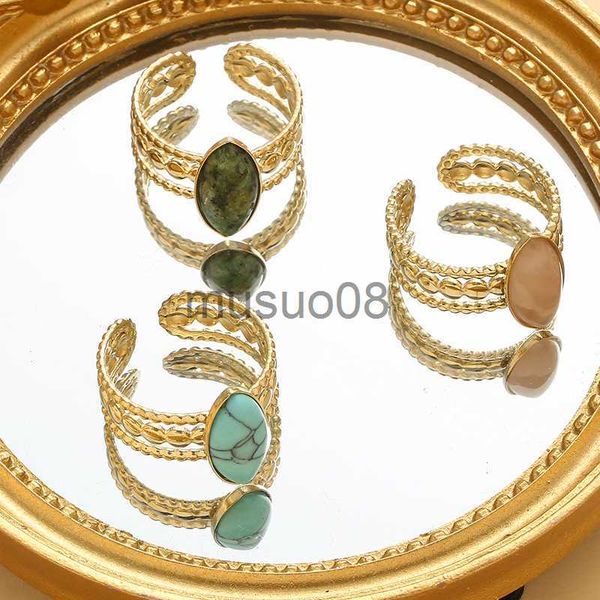 band rings vintage stainless steel ring for women adjustable opening elliptical natural stone light luxury hollow out ring fashion jewelry j, Silver
band rings vintage stainless steel ring for women adjustable opening elliptical natural stone light luxury hollow out ring fashion jewelry j, Silver