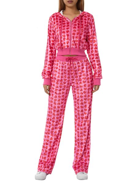 women's two piece pants women's 2-piece velvet tracksuit set heart print long sleeve crop zipper hoodie and jogging pants y2k ladi, White
women's two piece pants women's 2-piece velvet tracksuit set heart print long sleeve crop zipper hoodie and jogging pants y2k ladi, White