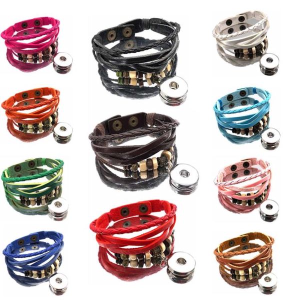 new arrival 304 really hand woven genuine leather fashion bracelet 18mm snap button charm bangle jewelry for women gift3937900, Golden;silver
new arrival 304 really hand woven genuine leather fashion bracelet 18mm snap button charm bangle jewelry for women gift3937900, Golden;silver