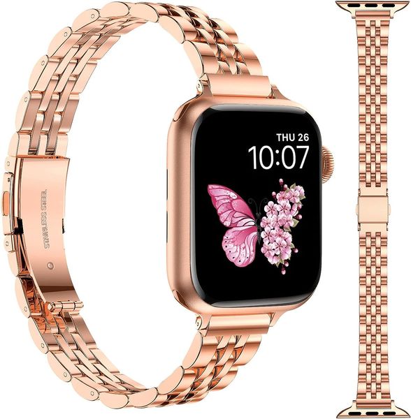 Stainless Steel Slim Band Suitable for Apple Watch Metal iWatch 8/7/6/5/4/3/2/1/SE/Ultra Series Women Luxury Strap
Stainless Steel Slim Band Suitable for Apple Watch Metal iWatch 8/7/6/5/4/3/2/1/SE/Ultra Series Women Luxury Strap