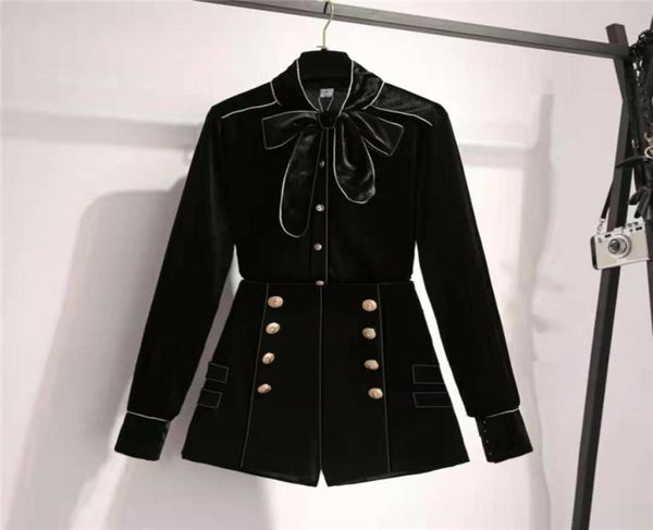 autumn new golden velvet shorts suits ladies two piece dress set bow lace up collar shirts and doublebreasted high waist 20223445409, White
autumn new golden velvet shorts suits ladies two piece dress set bow lace up collar shirts and doublebreasted high waist 20223445409, White