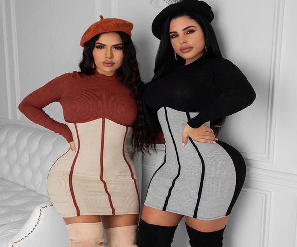 autumn casual slim dress women fashion patchwork long sleeve o neck clothing lady knitting mini dresses 2020 new3713671, Black;gray
autumn casual slim dress women fashion patchwork long sleeve o neck clothing lady knitting mini dresses 2020 new3713671, Black;gray